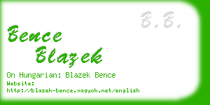 bence blazek business card